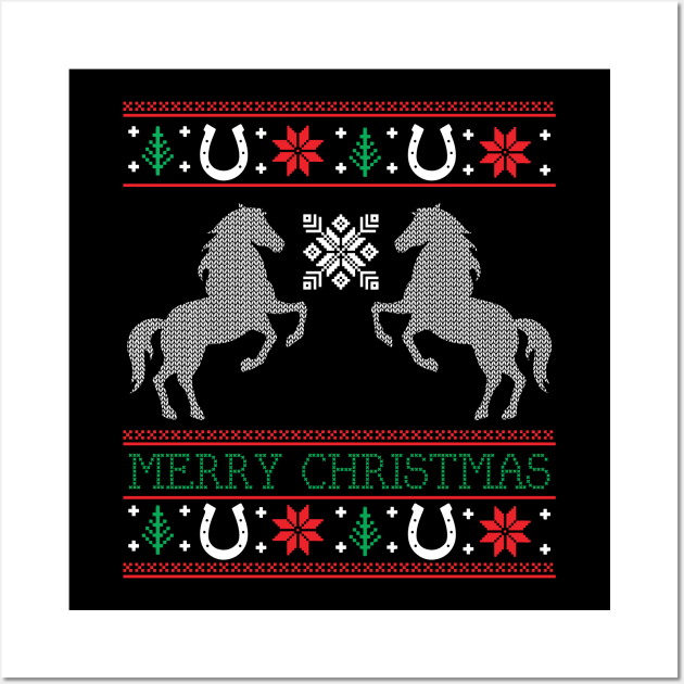 Horse Lover Horse Riders Ugly Christmas Xmas Wall Art by mrsmitful01